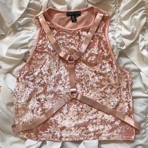 Current mood baby pink princess harness top